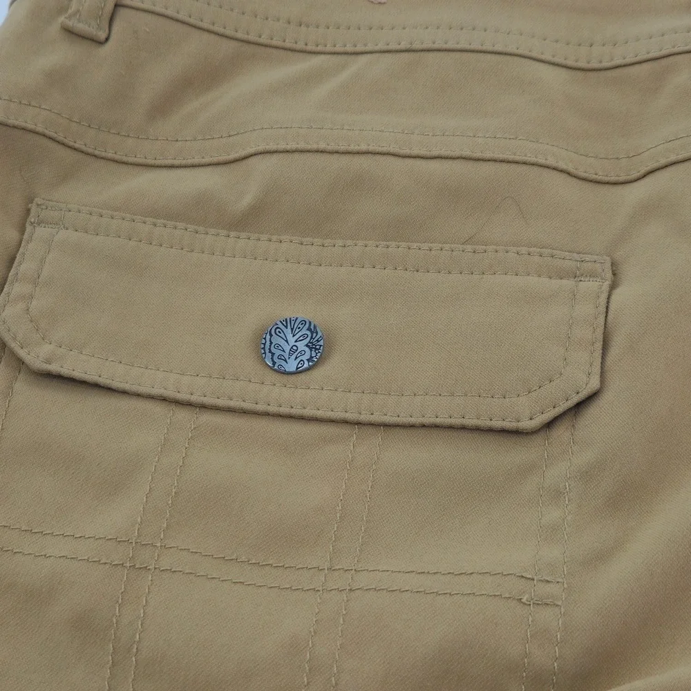 Prana Halle Hiking‎ Pants Tan Khaki Straight Leg Outdoor Size 12 Gorpcore Earthy